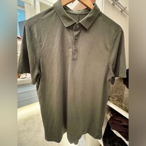 Lululemon Evolution Short Sleeved Polo Shirt - Olive Green - Size M